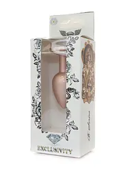 Анальна металева пробка Plug-Jewellery Pearl Gold PLUG- Clear S Boss Series 64-00129 100343 - мініатюра 5