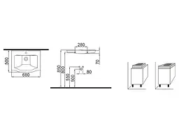 Раковина IDEVIT Neo Classic 3301-0655-0088 - мініатюра 4