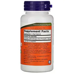 Натуральна добавка NOW Bromelain 500 mg, 60 вегакапсул - мініатюра 3
