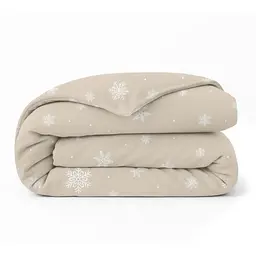 Підковдра полуторна фланель 160х220 SNOWFLAKES LATTE COSAS (4822052474594)