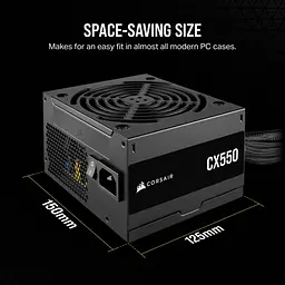 Блок живлення Corsair 550W CX550 (CP-9020277-EU) - мініатюра 10