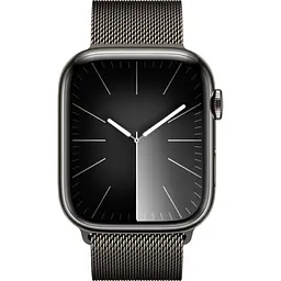Смарт-годинник Apple Watch Series 9 GPS + Cellular 45mm Graphite Stainless Steel with Graphite Milanese Loop (MRMX3) [92677] - мініатюра 2