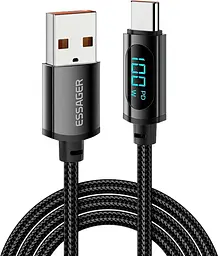 Кабель ESSAGER Enjoy LED Digital Display USB Charging Cable 7 A USB A to Type C 1 м Black (EXCT-XA01-P)