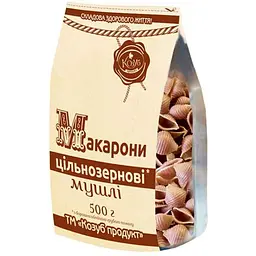 Макарони цільнозернові Козуб Продукт 500г мушлі в пакеті