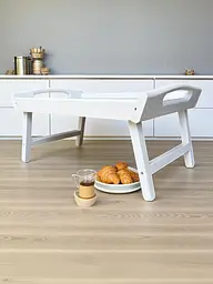 Складаний кавовий столик для сніданку в ліжко білий 42×28×17 см №5 - мініатюра 2