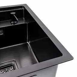 Кухонна мийка прихована чорна Platinum TZ 40x50, Чорний - мініатюра 7