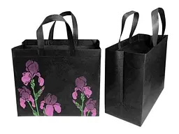 Еко сумка ECOBAG з друком (Ірис; 80 г/м2.; Чорн 210; 2 + 0) із замком 385 x 320 x 120 400мм