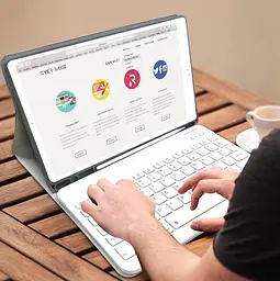 Чохол-клавіатура для iPad 10.2 9-го покоління 2021/8-го покоління 2020/7-го покоління 2019/Air 3-го 2019/iPad Pro 10.5 2017 - мініатюра 4