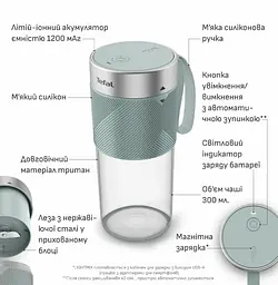 Блендер Tefal портативний (BL1C0430) - мініатюра 5