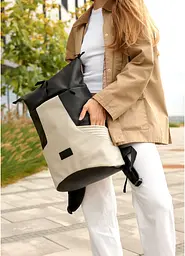 Жіночий рюкзак Sambag RollTop X чорно-сірий 41 х 27 х 18 см (24320130) - мініатюра 8