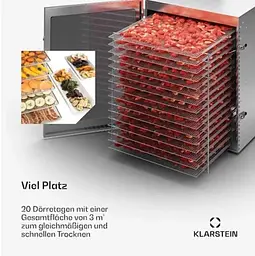 Сушка-дегідратор KLARSTEIN Captain Jerky 200 30-90°C промислова (10045538)
 - мініатюра 7