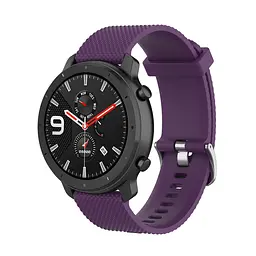 Ремінець силіконовий 20 мм для Amazfit BIP/Bip Lite/Bip U/Pro/Mini/GTS/GTS 2 (E)/GTR 42 BeWatch GT Фіолетовий (1011413) - мініатюра 4