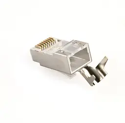 Конектор RJ 45 Cablexpert (LC-PTF7-01/50) 8P8C, Cat.7, FTP, з наскрізними отворами, позолочені контакти (50 шт/уп) - мініатюра 3