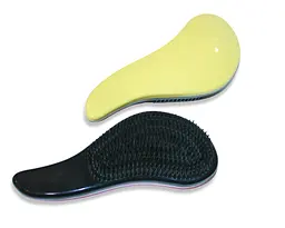 Гребінець, масажка для волосся велика з м'якими зубчиками матова 19 см, в асортименті - мініатюра 4