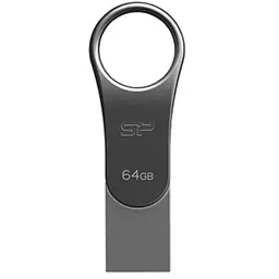 Флеш-накопичувач Silicon Power USB 64G usb3.1+TypeC DriveMobile C80 Silver (SP064GBUC3C80V1S) - мініатюра 2