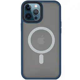 TPU+PC чохол Metal Buttons with MagSafe для Apple iPhone 14 Pro Max (6.7) Синій / Navy Blue