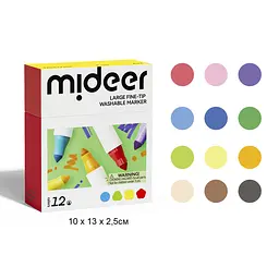 Набір маркерів Mideer 12 кольорів (MD1549) - мініатюра 2