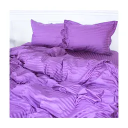 Постільна білизна MirSon Satin Stripe 30-0009 Purple 2х143х210 сімейний (2200005250747) - мініатюра 2