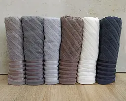 Набір турецьких махрових рушників 50х90 Gulcan 6 шт Jacquard Cotton Lux Yeni Cizgili