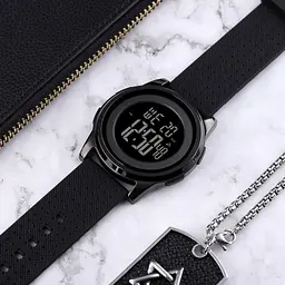 Чоловічий наручний годинник 1502 All Black Skmei acs0030713 - мініатюра 2