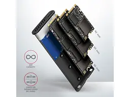 Кишеня для накопичувача AXAGON SuperSpeed Black (EEM2-SB2) - мініатюра 7