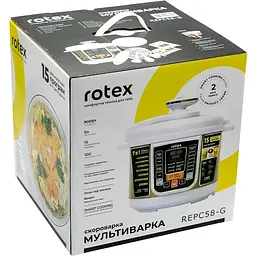 Мультиварка-скороварка Rotex REPC58-G [89424] - мініатюра 6