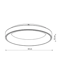 Світильник стельовий Nowodvorski 11212 Nikki Round LED 1x60W 4000K 5400Lm IP20 чорний - мініатюра 5