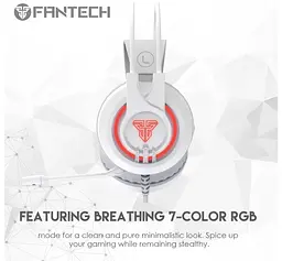 Ігрові навушники з мікрофоном Fantech HG-20 White 7.1 Channel RGB - мініатюра 4