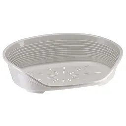 Пластиковий лежак для собак і котів Ferplast Siesta Deluxe 6 світло-сірий 70.5×52×23.5 см 70206926