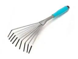 Граблі віялові MASTER TOOL 400мм L=400мм садові 9 зубів з пластиковою ручкою