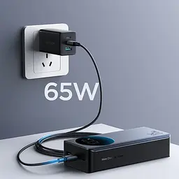 УМБ Joyroom 30000mAh 65W USB-A 2xUSB-C In/Out,PD,QC3.0 Black - мініатюра 9