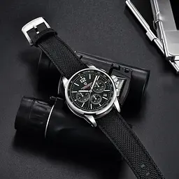 Наручний годинник чоловічий YS008 Silver-Black Pagani Design acs0031089 - мініатюра 4