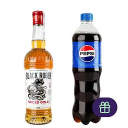Спиртний напій з ромом Black Roger Spiced Gold 35% 0.5 л