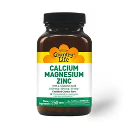 Вітаміни та мінерали Country Life Calcium Magnesium Zinc, 250 таблеток