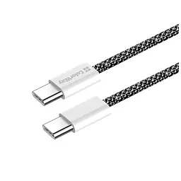 Дата кабель USB-C to USB-C 2.0m (braided cotton) (PD Fast Charging 60W) 3.0А black ColorWay (CW-CBPDCC068-BK) - мініатюра 5