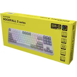 Клавіатура Hator Rockfall 3 Mecha TKL QMK/VIA Orange Wireless White (HTK851UA) - мініатюра 7