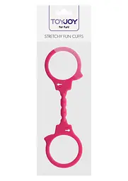 Наручники Toy Joy Stretchy Fun Cuffs рожевий - мініатюра 2