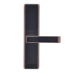 Замок біометричний автономний Trinix TRL-5109BTF Red Bronze Left з Bluetooth, зчитувачем відбитків пальців і карт Mifare (65-00048) - мініатюра 4