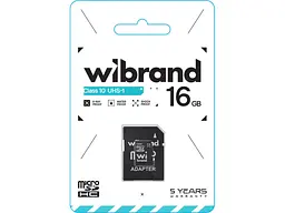 Карта пам'яті Wibrand microSD UHS-I Class 10 16 GB (WICDHU1/16GB-A) - мініатюра 2