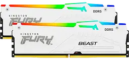 Оперативна пам'ять Kingston Fury 64GB (2x32GB) DDR5 6000MHz Beast RGB White (KF560C36BWEAK2-64)