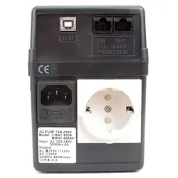 Джерело безперебійного живлення Powercom 800 ВА / 480 Вт / 9 А*ч (BNT-800AP Schuko) - мініатюра 2