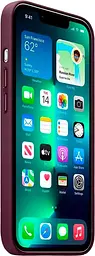 Чохол Leather Case с MagSafe для Apple iPhone 13 Pro Dark Cherry (MM1A3) [82270] - мініатюра 4