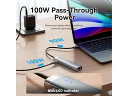 Мультипортовий адаптер Vention Hub 6-in-1 100W (TGNHB) - мініатюра 8