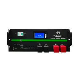 Акумуляторна батарея літій-залізо-фосфатна 48В 5120Втг Kraft KRF-48/100BRM LiFePO4 монтаж в стійку 19" (42-00084) - мініатюра 2