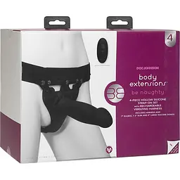 Набір для страпона з вібрацією Doc Johnson Body Extensions - BE Naughty - Black
