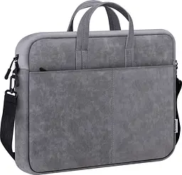Сумка для ноутбука 15.6'' Defender Solid PU шкіра кишеня сіра - мініатюра 2