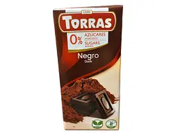 Чорний шоколад Torras 52% какао без цукру та глютену 75 г (8410342005601)