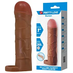 Насадка на пеніс Pretty Love Bunion 16.5 см (коричневий) - мініатюра 17