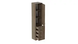 Пенал Анжело Ferrum-decor на 3 полиці з дверима та 4 ящиками 1900x400x380 ДСП Дуб Сонома Трюфель 16 мм (FRD-104934) - мініатюра 3
