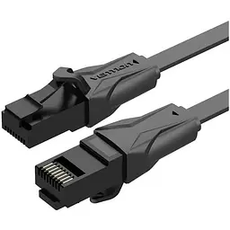 Патч-корд 5м, UTP cat 6 RJ-45 flat black Vention (IBJBJ)